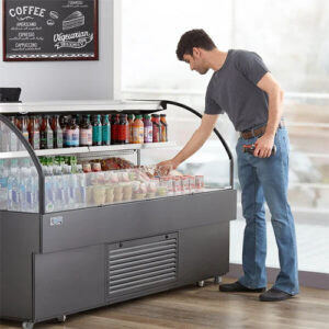 Avantco BHAC-75 75" Black Horizontal Air Curtain Merchandiser - 115V